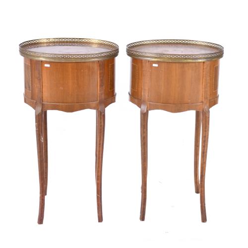 Pair of Louis XV style side tables, 20th century.