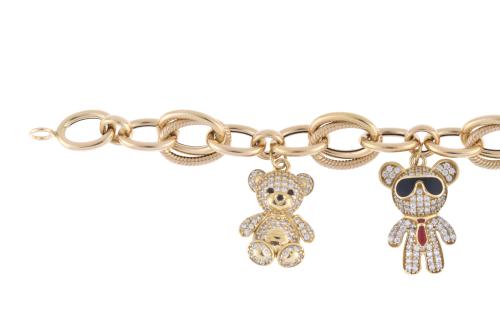 After MOSCHINO models. Bracelet with bears.