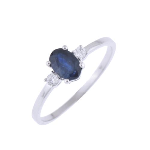 Sapphires and diamonds ring.