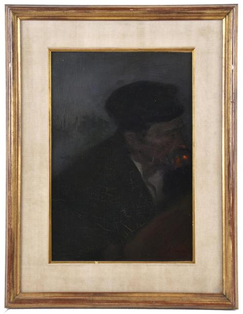 ESCUELA CATALANA, SIGLO XIX-XX. "Hombre fumando".