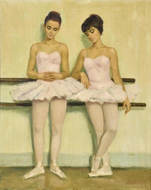 ESCUELA ESPAÑOLA, SIGLO XX. "Bailarinas".