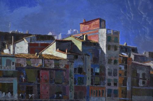 AGUSTI PERA PLANELLS (1908-?). "Vista de Girona", 1950.