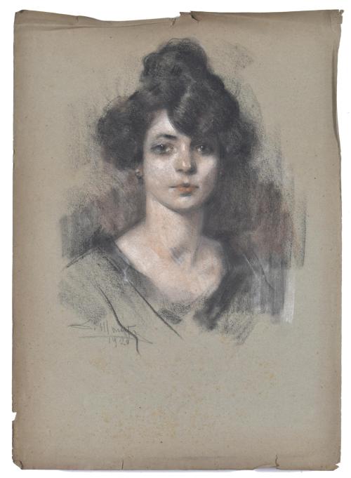 SALVATORE DI MAIUTA (XIX-XX). "Retrato femenino",1920.