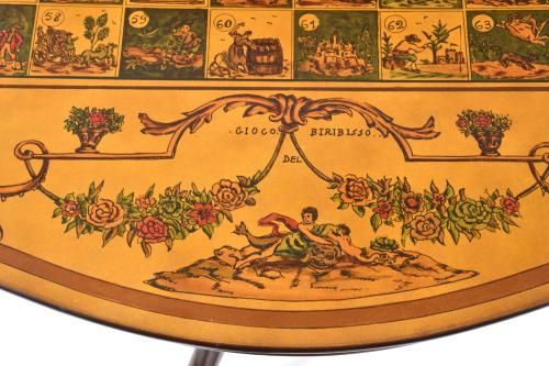 Mesa de juego desplegable italiana, circa 1960.