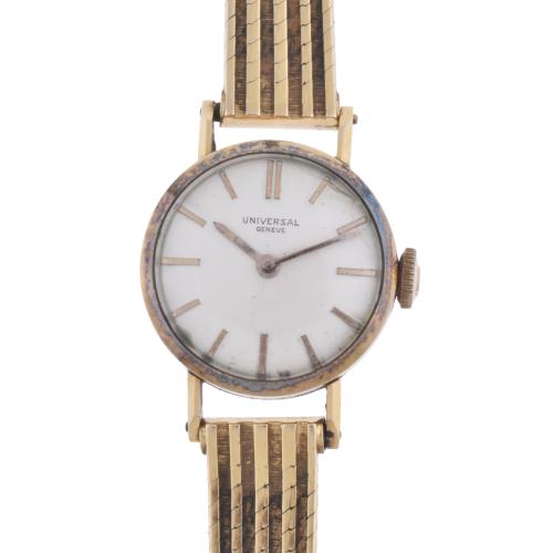 UNIVERSAL GENEVE. Reloj-joya de pulsera, circa 1960.