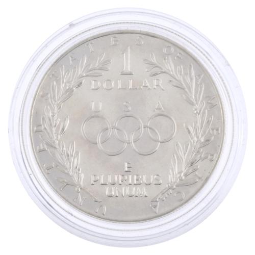 Moneda de un dollar en plata, conmemorativa de las Olimpiad