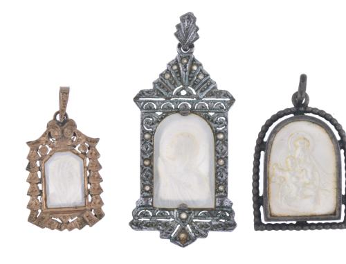 Set of five devotional medals.