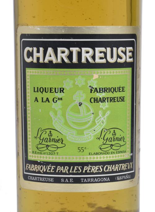 CHARTREUSE. Botella de colección, licor verde, circa 1970 -