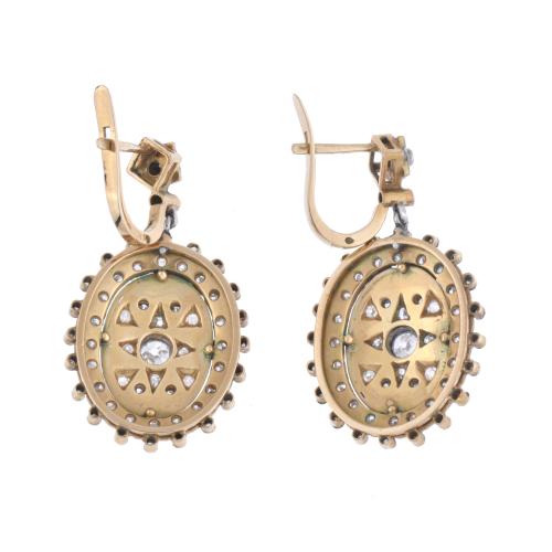 SUNYER. Diamonds earrings. Circa 1930