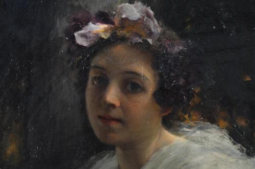 JOSEP MARIA TAMBURINI I DALMAU (1856-1932). "Retrato femeni