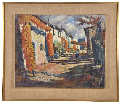 MANUEL RICART SERRA (1913-2014). "Calle de pueblo".