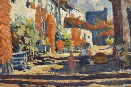 MANUEL RICART SERRA (1913-2014). "Calle de pueblo".