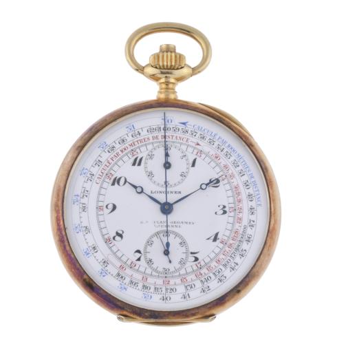 LONGINES, pocket watch with tachymeter.