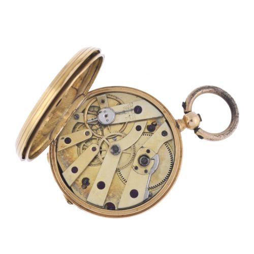 VACHERON, gold and enamel pocket watch.