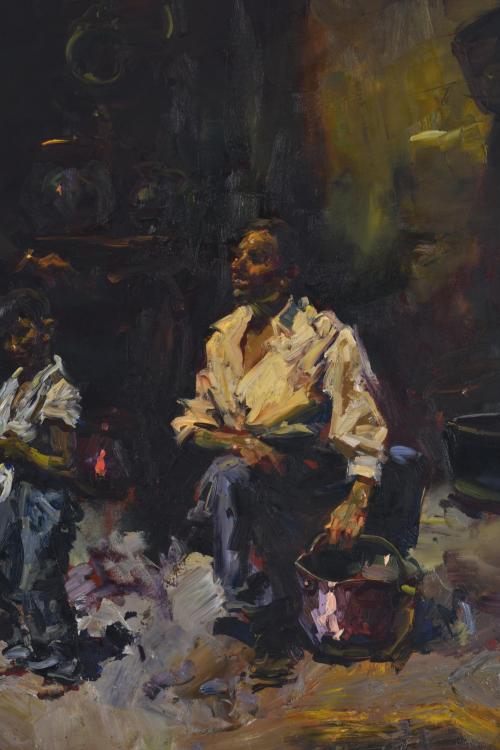 JOSEP SERRASANTA (1916-1998). "Gitanos".