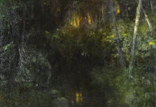 LLUÍS GRANER (1863-1929) "Bosque nocturno".