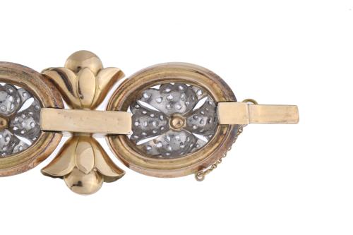 Belle Époque bracelet with pearls and diamonds.