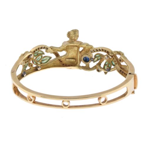 MASRIERA. Modernist rigid bracelet in the shape of a nymph,