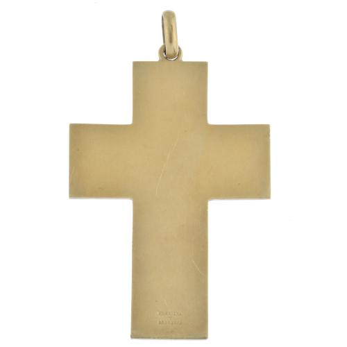 MASRIERA I CARRERAS. Pendant cross with enamel.