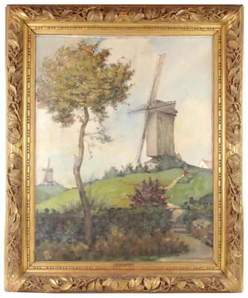 JEAN-MICHEL CAZIN (1869-1917)"Le Moulin des Poètes"Óleo sobre lienzo