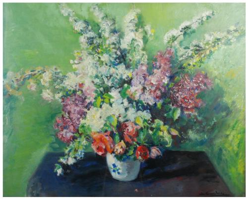 DOMÈNEC CARLES ROSICH (1888-1962)Jarrón con floresÓleo sobre lienzo