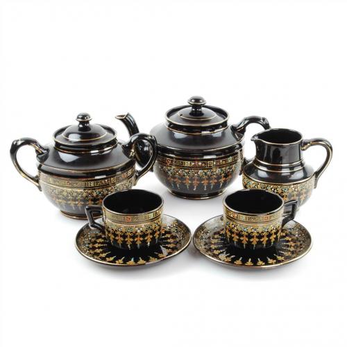 ENGLISH COFFEE SET, SECOND HALF 20TH CENTURY.