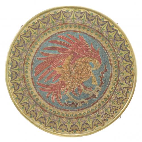 FRANCESC VIDAL I JEVELLÍ (BARCELONA, 18471914)"Águila", gran plato, 1885.