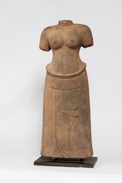 TORSO DE "UMA" CAMBOYANO, DE KHMER, SIGLOS XII-XIII