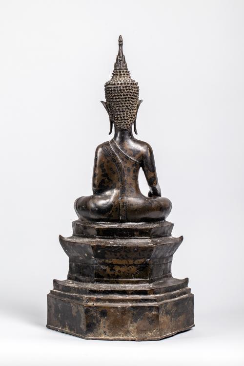 BUDA "MARAVIJAYA", ESCULTURA DE LAOS, REINADO DE BANSAI FON