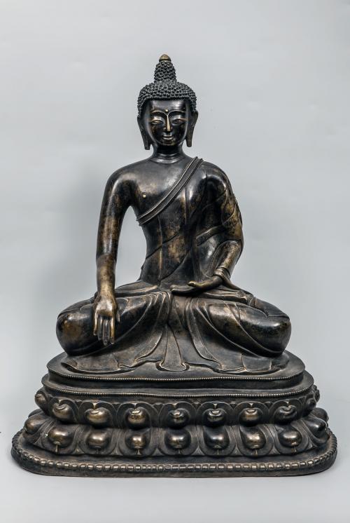 BUDA "MARAVIJAYA" TIBETANO, DINASTÍA QING, SIGLO XIX